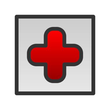 Hastane Gradyan Vektör Simgesi Tasarımı