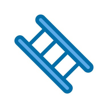 Merdiven Doldurulmuş Mavi Vektör Simgesi Tasarımı