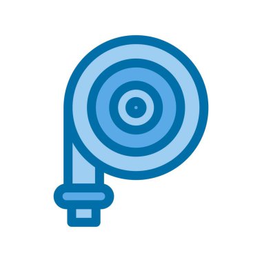 Hortum Dolu Mavi Vektör Simgesi Tasarımı