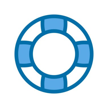 Lifebuoy Mavi Vektör Simgesi Tasarımı