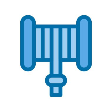 Hortum Dolu Mavi Vektör Simgesi Tasarımı