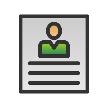 Müfredat Vitae Gradyan Vektör Simgesi Tasarımı