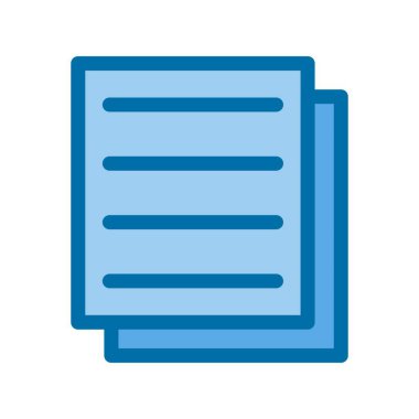 Sözleşme Dolu Mavi Vektör Simgesi Tasarımı