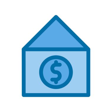 Maaş Doldurulmuş Mavi Vektör Simgesi Tasarımı