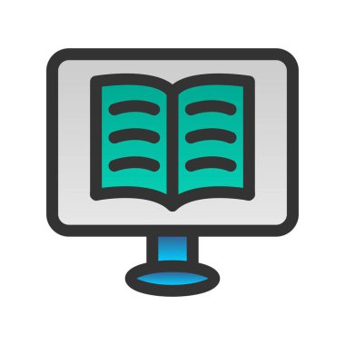 Ebook Doldurulmuş Gradyan Vektör Simgesi Tasarımı