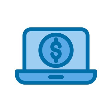 Bankacılık Mavi Vektör Simgesi Tasarımı