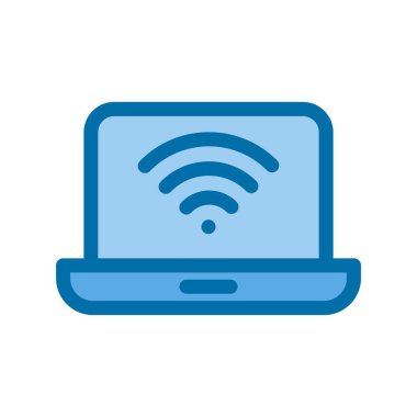 Wifi Mavi Vektör Simgesi Tasarımı