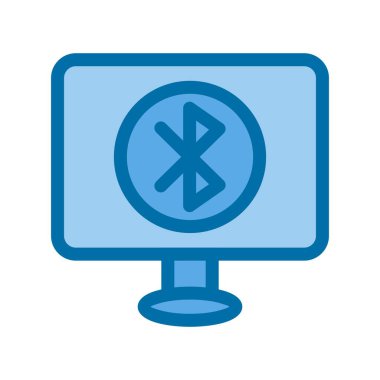 Bluetooth Mavi Vektör Simgesi Tasarımı
