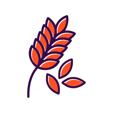  Buğday Doldurulmuş Vektör Simgesi Tasarımı