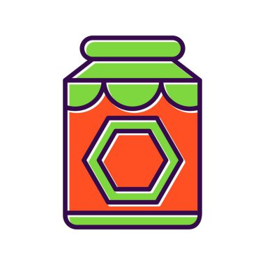 Bal Doldurulmuş Vektör Simgesi Tasarımı