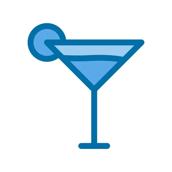 Juice Filled Blue Vector Icon Ontwerp — Stockvector