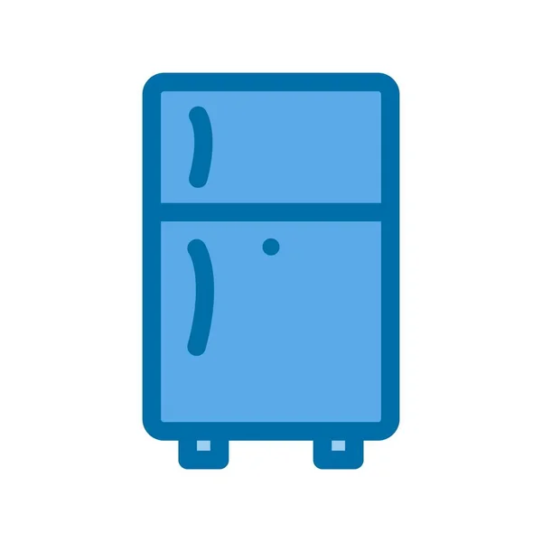 Холодильник Заповнений Синій Векторний Дизайн Піктограми — стоковий вектор