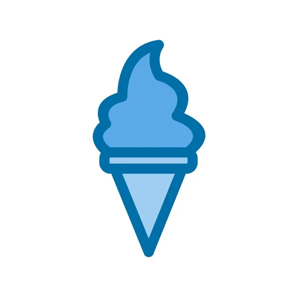 冰淇淋充填蓝色病媒设计 — 图库矢量图片