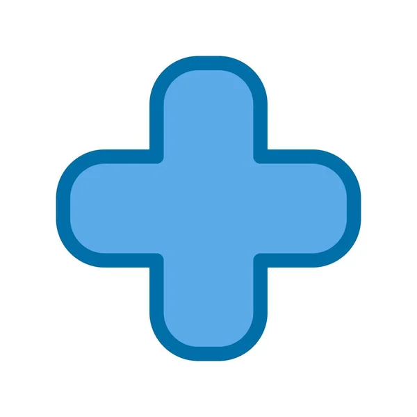 Krankenhaus Gefüllt Blue Vector Icon Design — Stockvektor