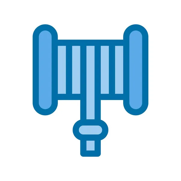 Schlauchgefülltes Blue Vector Icon Design — Stockvektor