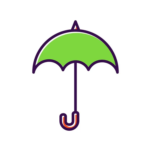Umbrella Filled Vector Icon Desig — Stock Vector