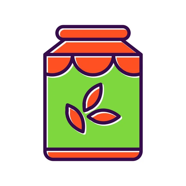 Jar Filled Vector Icon Desig — Stock Vector