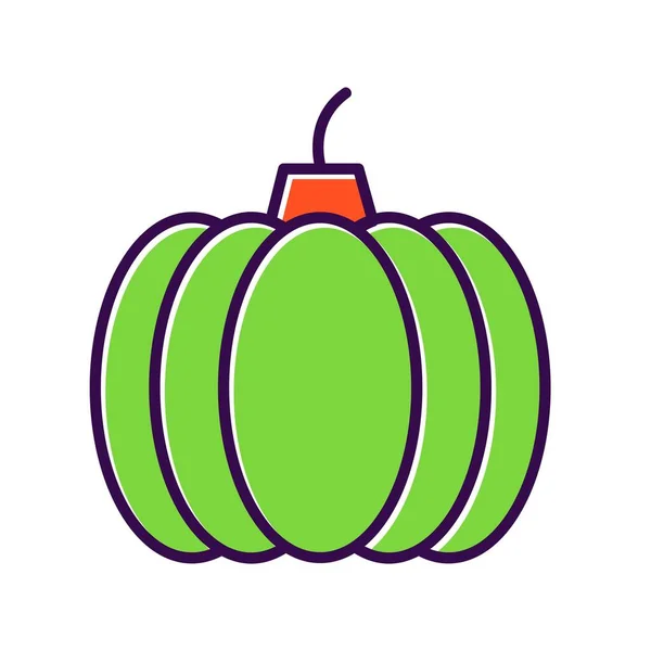 Pumpkin Filled Vector Icon Desig — Stock Vector