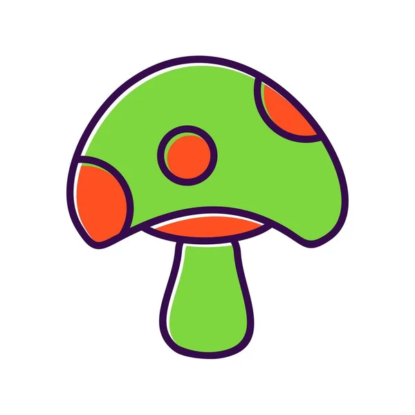 Mushroom Filled Vector Icon Desig — Stock Vector