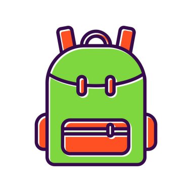 Çanta Doldurulmuş Vektör Simgesi Tasarımı