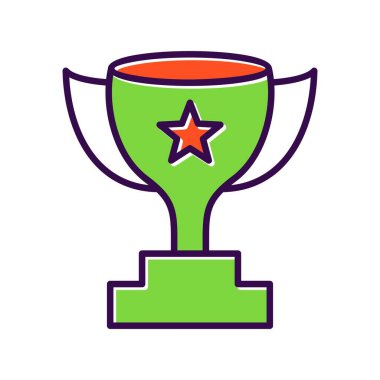 Ödül Doldurulmuş Vektör Simgesi Tasarımı