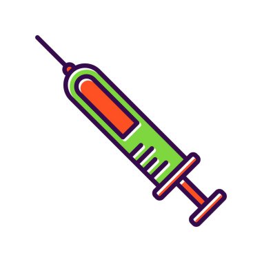 Klinik Doldurulmuş Vektör Simgesi Tasarımı