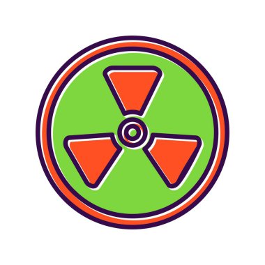 Radyasyon Dolu Vektör Simgesi Tasarımı