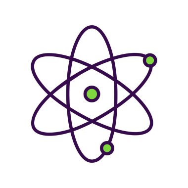 Atom Doldurulmuş Vektör Simgesi Tasarımı