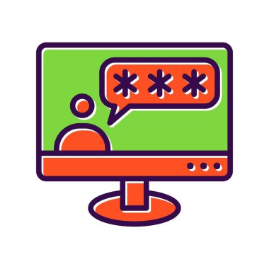 Sohbet Kodu Vektör Simgesi Tasarımı