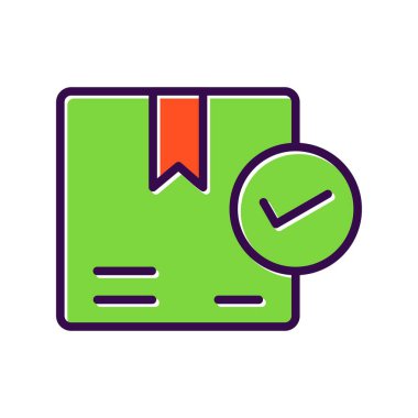 Tik Doldurulmuş Vektör Simgesi Tasarımı