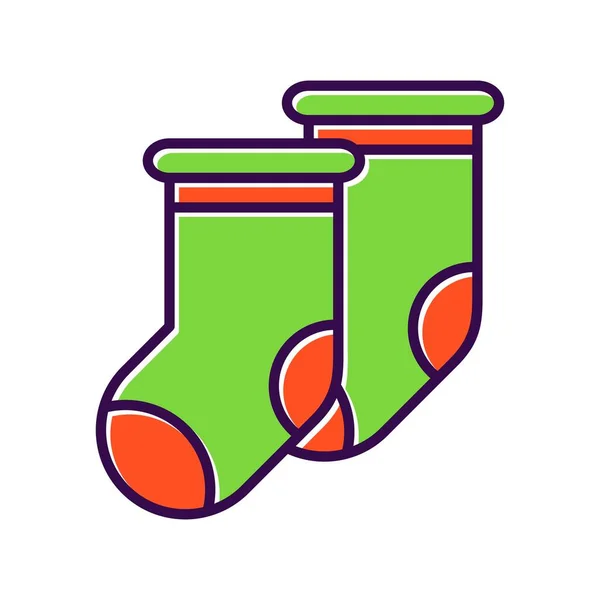 Socken Gefüllt Vector Icon Desig — Stockvektor