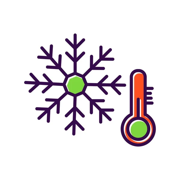 Temperature Filled Vector Icon Desig — Stock Vector