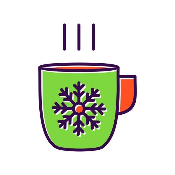 Hot Tea Filled Vector Icon Desig — Stock Vector