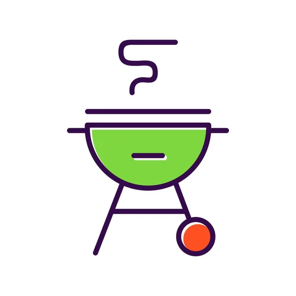 Barbacoa Llena Vector Icon Desig — Vector de stock