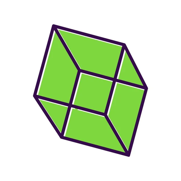 Cubo Llenado Vector Icono Desig — Archivo Imágenes Vectoriales