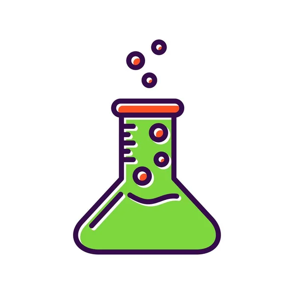 Χημική Beaker Γεμισμένο Διανυσματικό Εικονίδιο Desig — Διανυσματικό Αρχείο