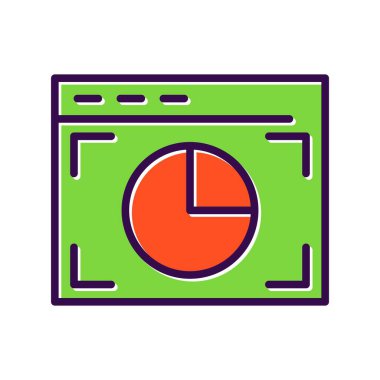 Sunum Doldurulmuş Vektör Simgesi Tasarımı