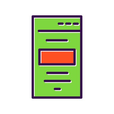 Tarayıcı Doldurulmuş Vektör Simgesi Tasarımı