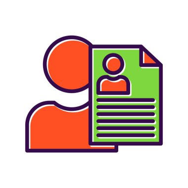 İşe Alma Dolu Vektör Simgesi Tasarımı