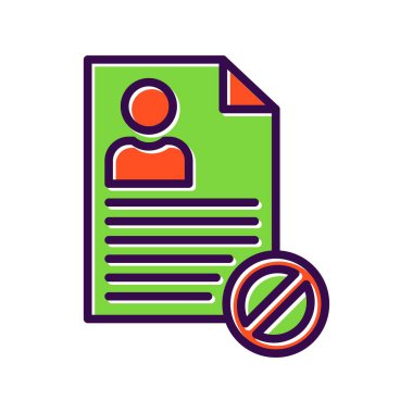 Reddedilmiş Vektör Simgesi Tasarımı