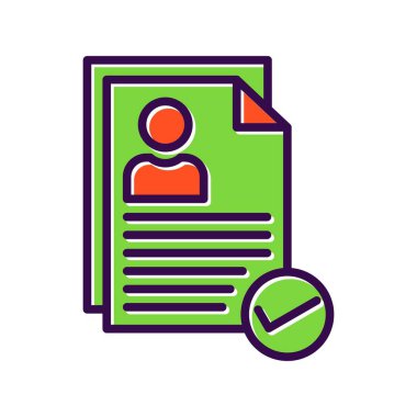 Doldurulmuş Vektör Simgesi Tasarımı Doğrula