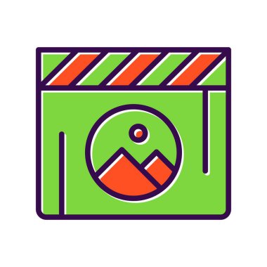 Resim Doldurulmuş Vektör Simgesi Tasarımı