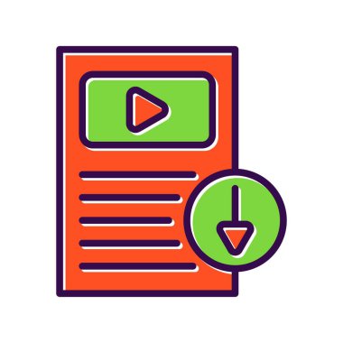 Dosya Doldurulmuş Vektör Simgesi Tasarımı İndir