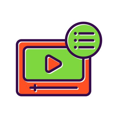 Video Ayarlama Doldurulmuş Vektör Simgesi Tasarımı