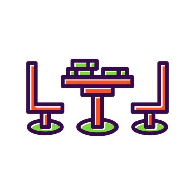 Tablo Doldurulmuş Vektör Simgesi Tasarımı