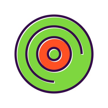 Cd Doldurulmuş Vektör Simgesi Tasarımı