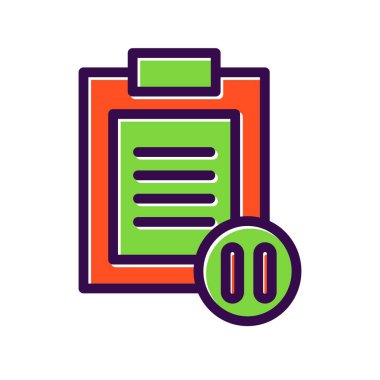 Doldurulmuş Vektör Simgesi Tasarımı Duraklat