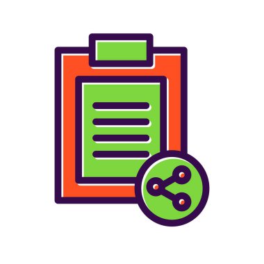 Bağlantı Dolu Vektör Simgesi Tasarımı