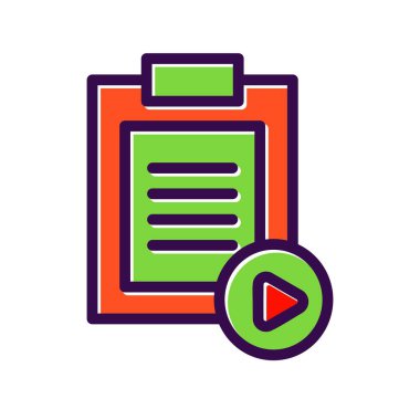 Doldurulmuş Vektör Simgesi Tasarımı Oynat 