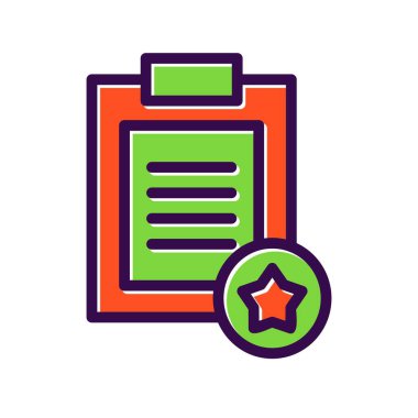 Yıldız Doldurulmuş Vektör Simgesi Tasarımı